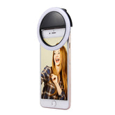 Charging Selfie Beauty Light For iPhone, Galaxy, Huawei, Xiaomi, LG, HTC and Other Smart Phones with Adjustable Clip & USB Cable